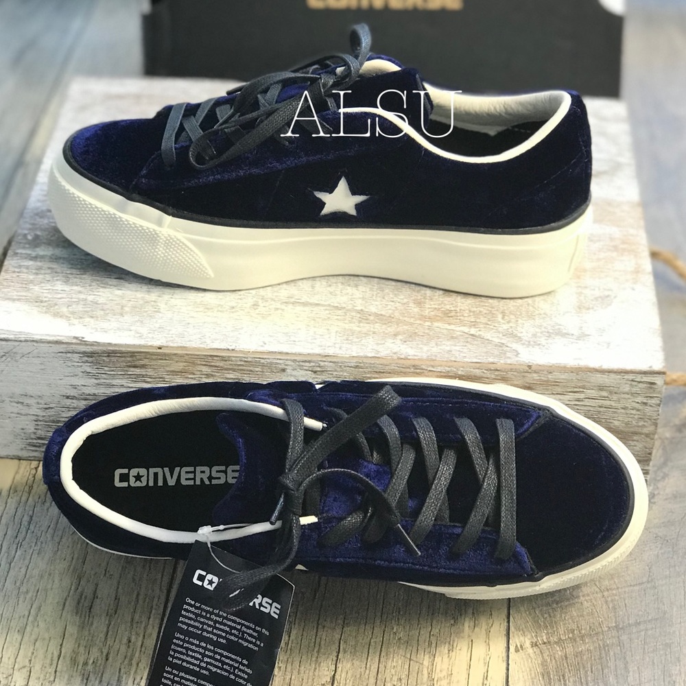 NWT Converse One Star ⭐️ Platform OX Eclipse BlueW - Picture 7 of 7